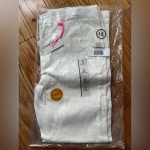 New in package with tags, Isaac Mizrahi boys size 12slim white dress pants